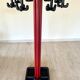 Red and black coat rack design 1980s