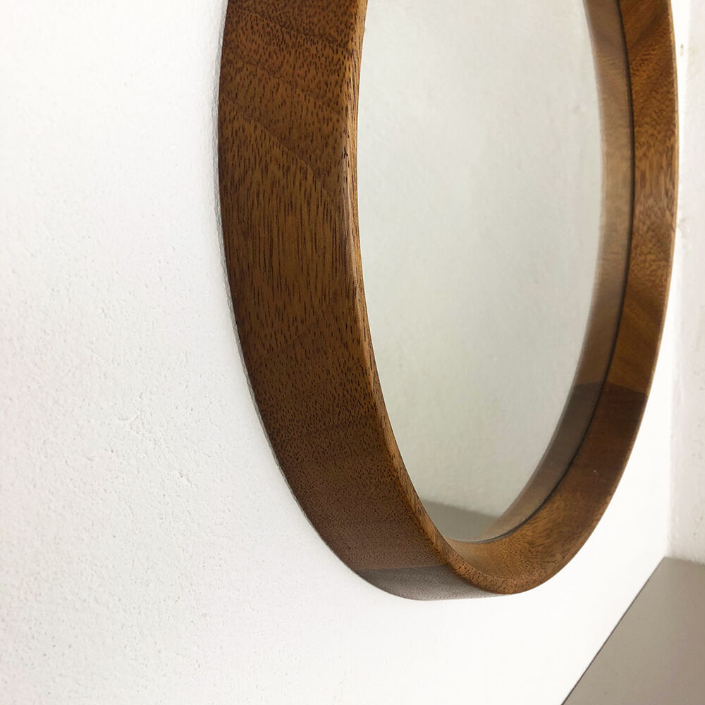Oak wood mirror, 45cm, made in Germany