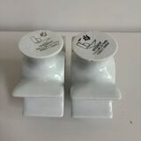 François Guéneau paire de vases soliflores en porcelaine