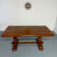 Monastery farmhouse table in thick solid oak, vintage 1960s.