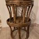 Set of 2 vintage rattan eggs