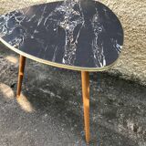 Vintage side table tripod feet compas