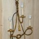 Vintage Twisted Wall Light Three Branches with Pendants