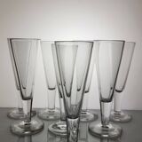 8 flûtes à champagne en cristal -  XIXème