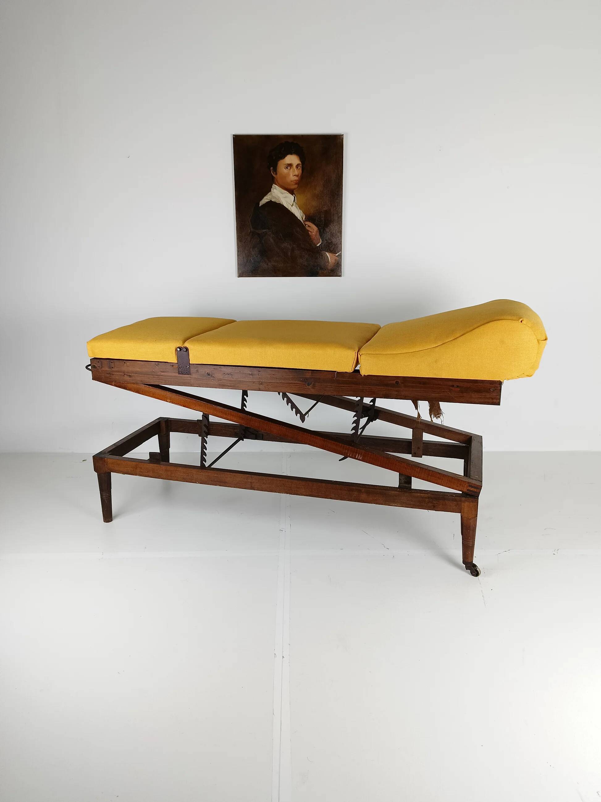 Antique English military hospital bed