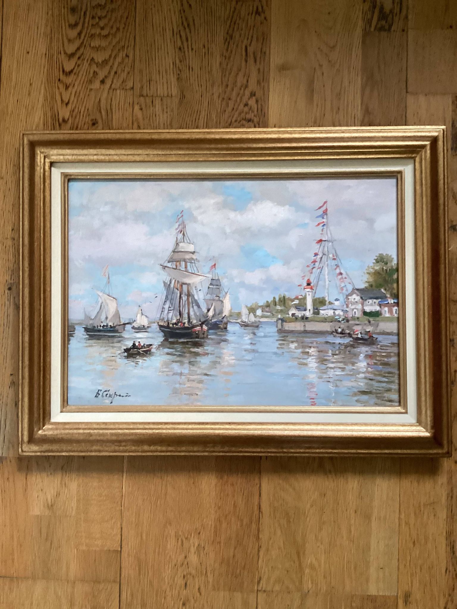 Oil painting on canvas signed, dimensions: height - 49cm - Width - 64cm -