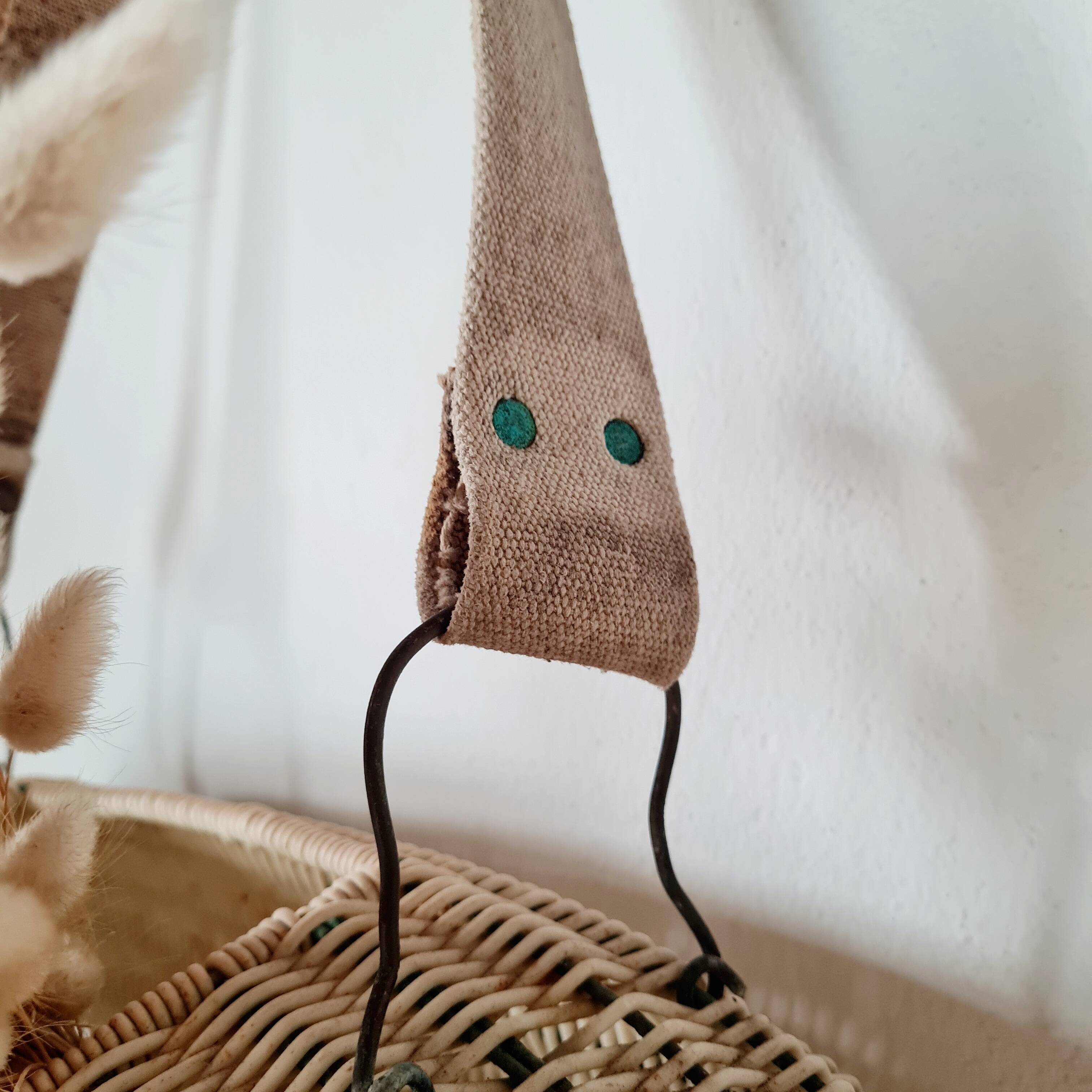 Rattan messenger bag