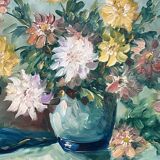Still life with flowers signed.