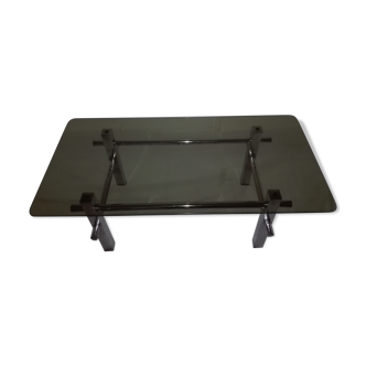 Table chrome and smoked glass