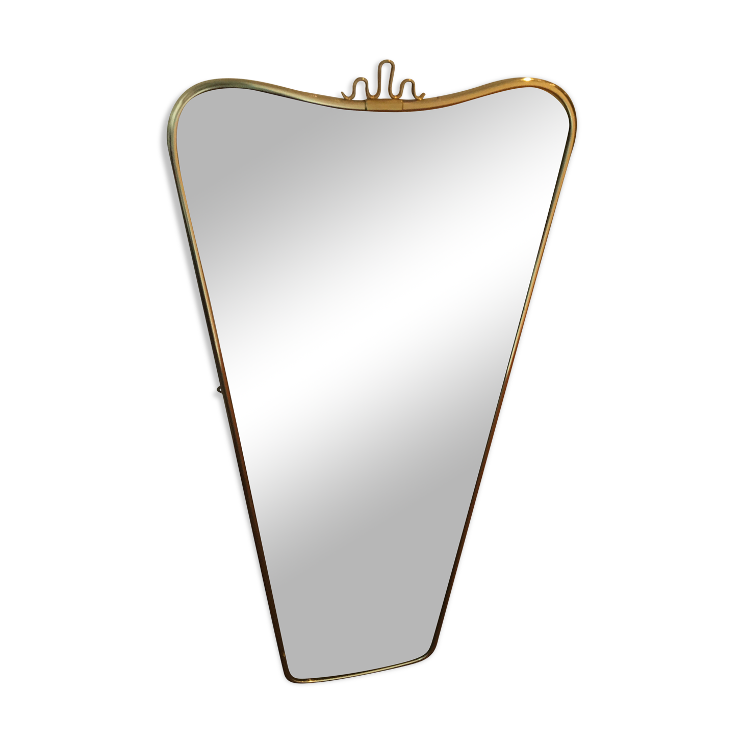 Large mirror brass mirror - 80cm x 35 cm- Lenzgold House