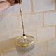 Crystal and brass cascade pendant chandelier