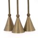 Trio of brass candlesticks, 1970s