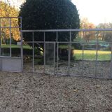 Old glass roof with door and window