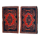 Paire de tapis antiques faits main Senneh persans 52cm x 80cm (1900s)