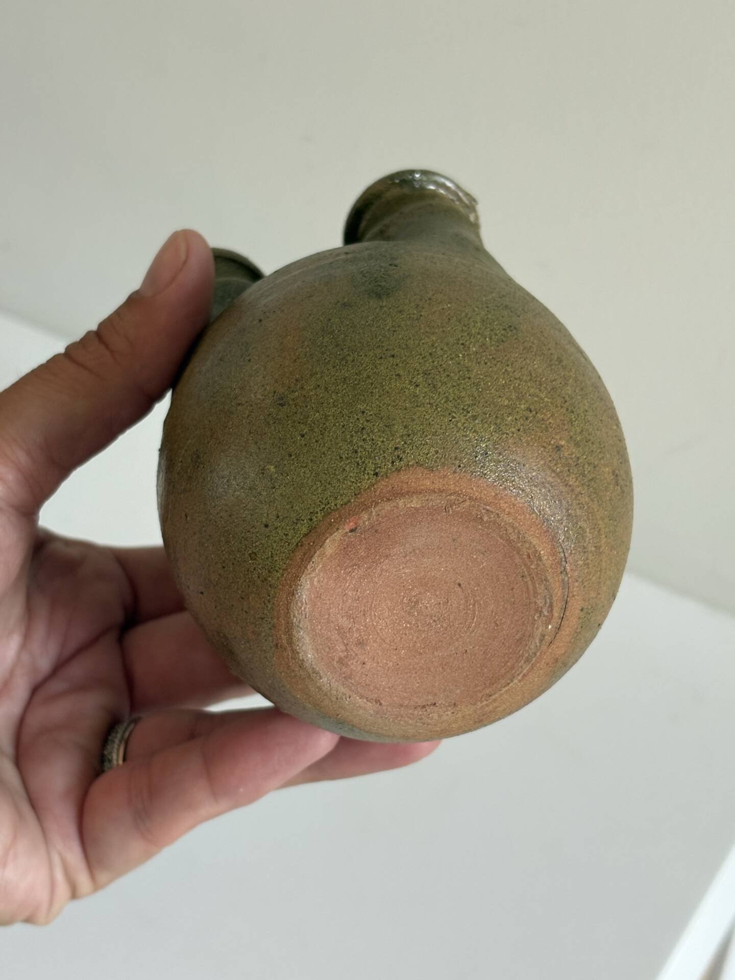 Vase with five necks in glazed stoneware