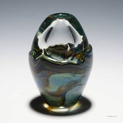 Vase en verre de studio conçu par l'artiste allemand Udo Edelmann, 1988