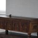 Danish baroque oak buffet from the early 18th century, carved details, 1700-1750.