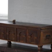 Danish baroque oak buffet from the early 18th century, carved details, 1700-1750.