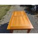 Table vintage en pin et osier