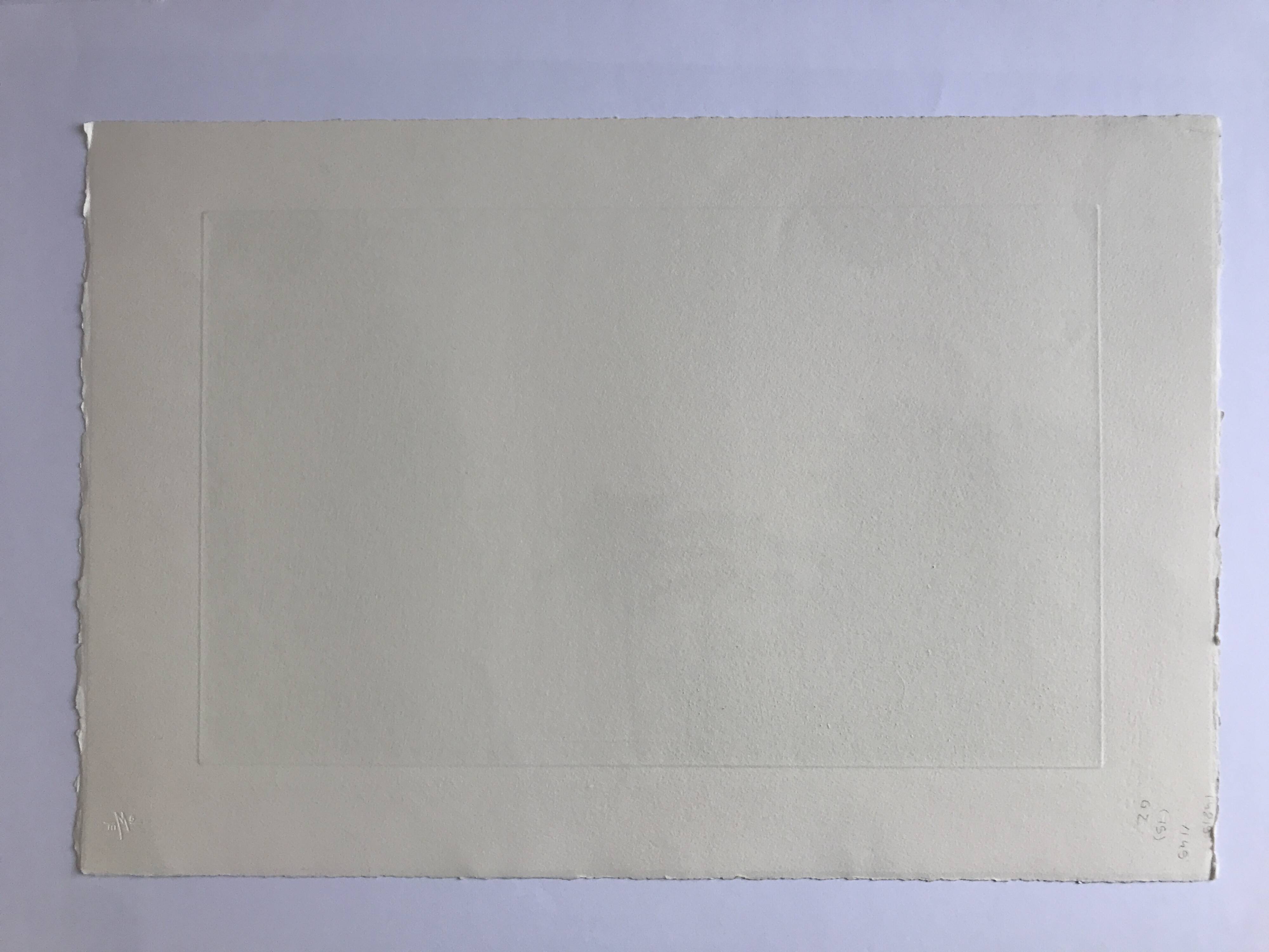 Nicole BOUHARMONT, Parc de Sceaux I, 2003-16. Drypoint signed in pencil