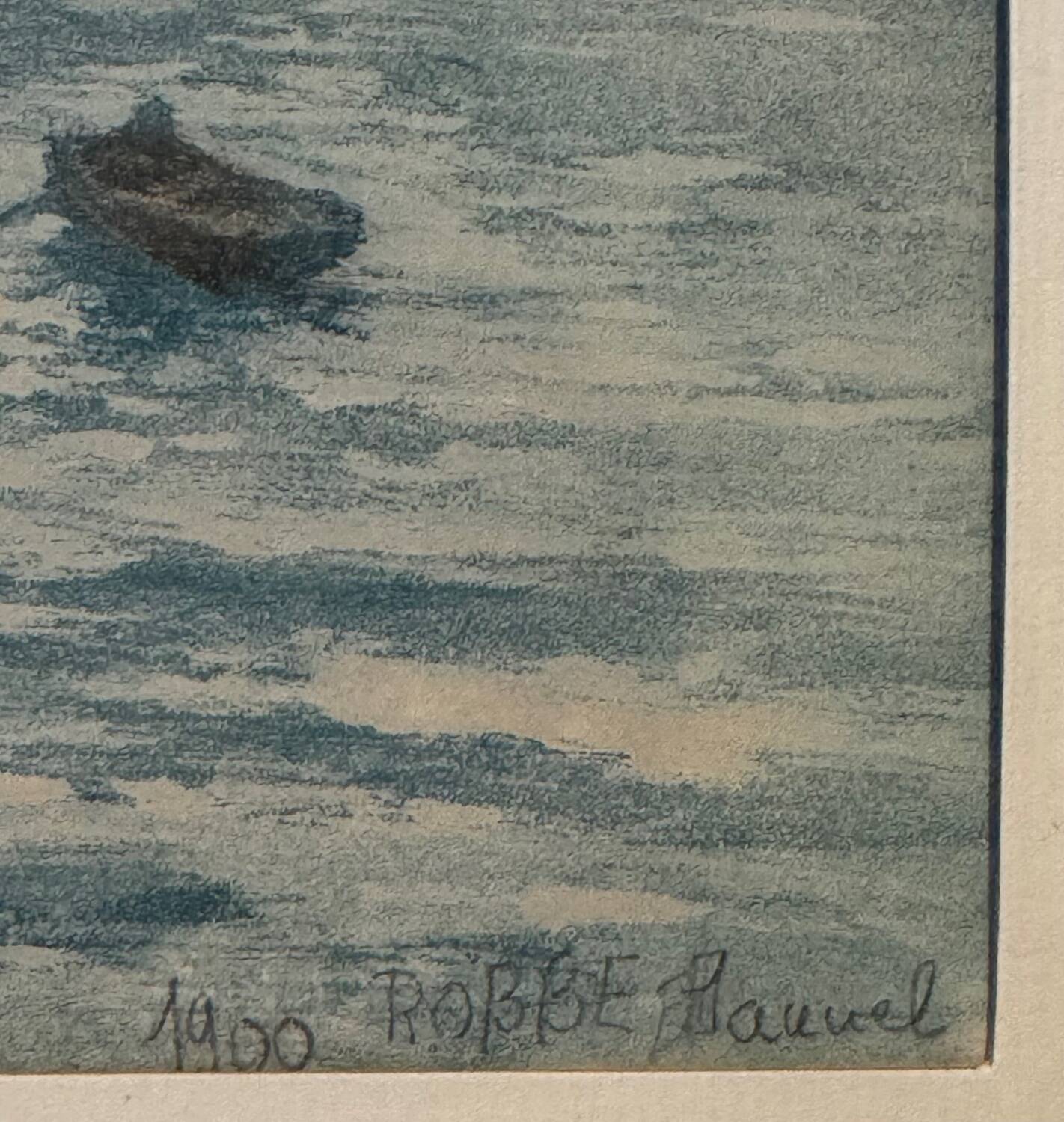 Old painting, Marine, signed and dated 1900