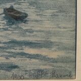 Old painting, Marine, signed and dated 1900
