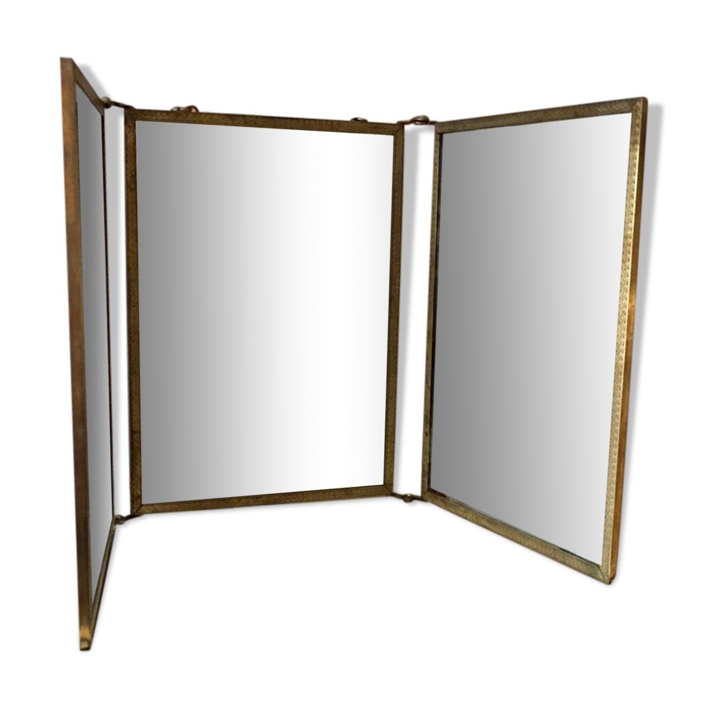 Miroir de barbier triptyique vintage