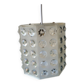 Vintage hexagonal cabochon pendant light – 70s