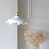 White opaline pendant light