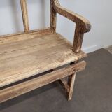 Patinated church pew