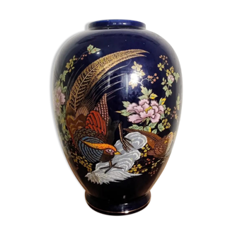 Vase chinois motifs oiseaux