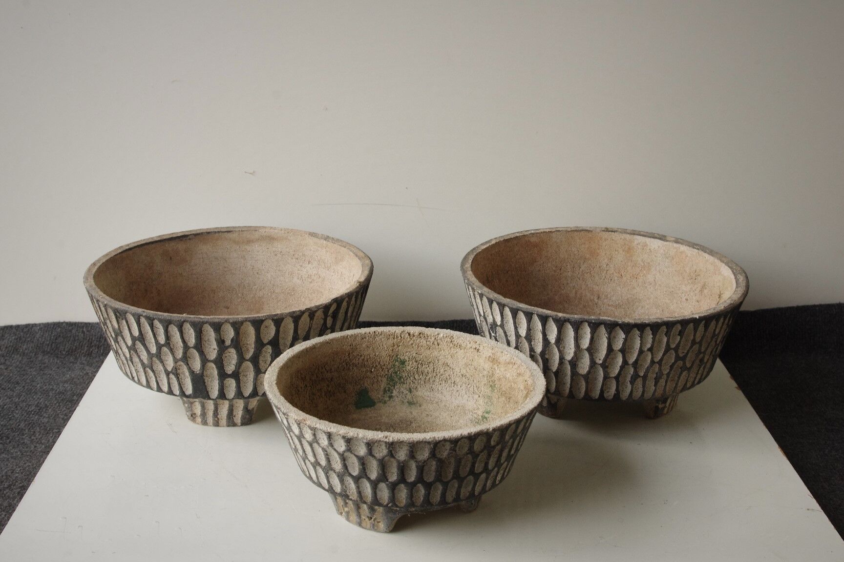 Vintage concrete planter, 1970