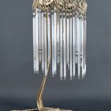 Lampe en Bronze et Pendeloques par H. Guimard, France, Art Nouveau, c. 1910