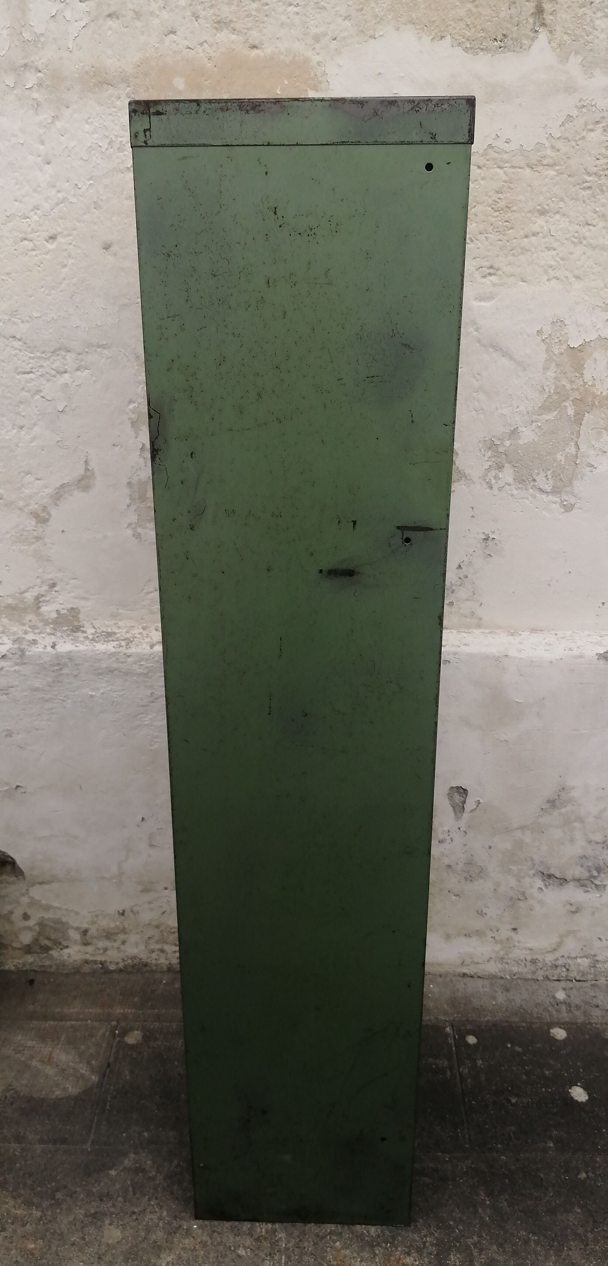 Antique metal cabinet with valves