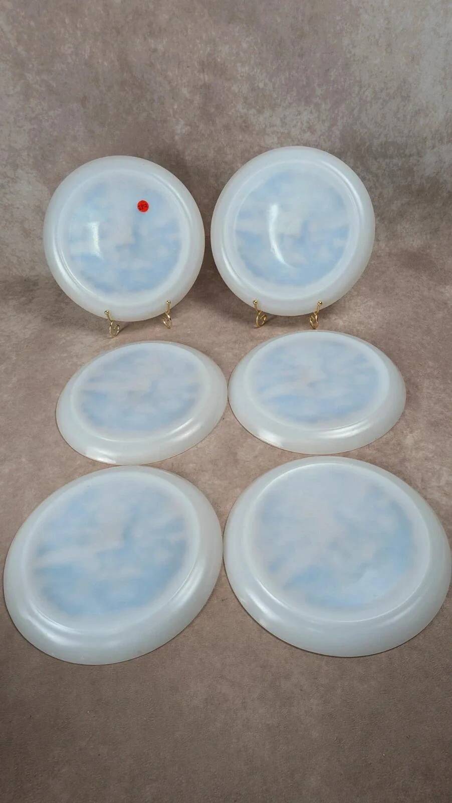 Lot de 6 assiettes Arcopal motif Chasse à courre