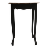 Beech table with black base
