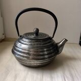 Théière fonte argenté