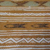 Kilim carpet mustard color handmade in pure wool 70 * 200cm