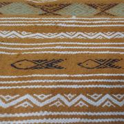 Kilim carpet mustard color handmade in pure wool 70 * 200cm