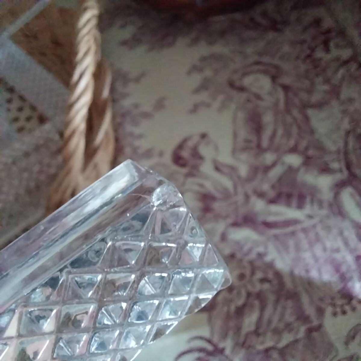 Antique crystal knife rests