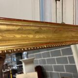 Large Louis Philippe Style Gilded Stucco Fireplace Mirror