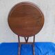 Table d'appoint ronde bout de canapé rabattable diam 41 cm