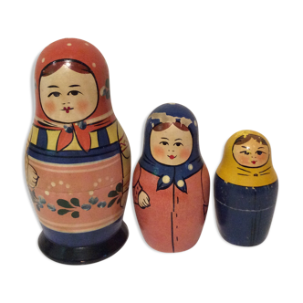 Vintage vintage ancient Russian Matriochkas dolls