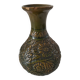Small glazed vase with raised floral decoration