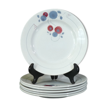 6 Digoin Badonviller Dessert Plates.... Micheline model