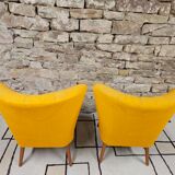 Pair of cocktail armchairs 1960s