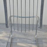 Set of 2 chrome metal chairs, Italian style from the 70s