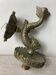 Art Deco style fish wall light in silver metal