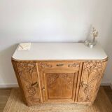 Art Deco oak sideboard with mirror (removable)