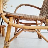Old rattan child's armchair